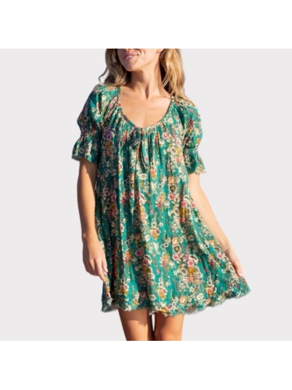 Natural Life Sienna Cotton Gauze Mini Dress Size Large XL